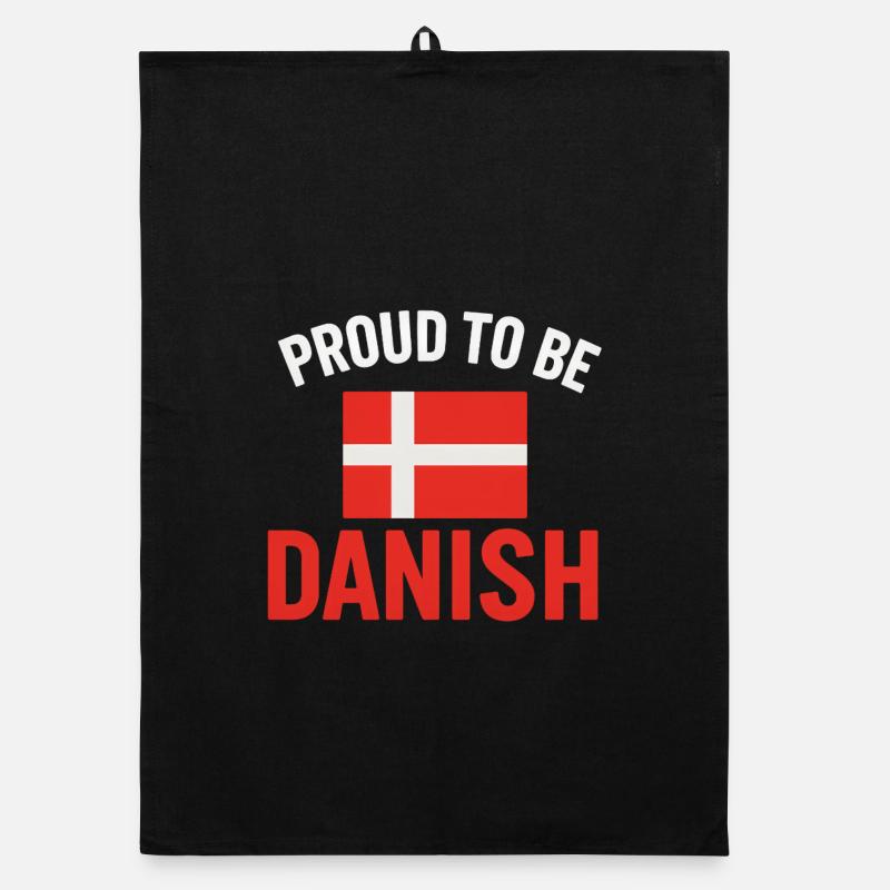 Fier de l’art du drapeau danois Torchon bio
