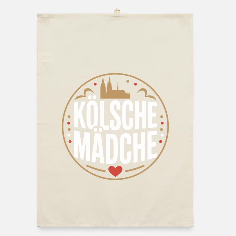 Kölsche Mädche Karneval Köln Kölle Kölsch Mädchen Organic Geschirrtuch