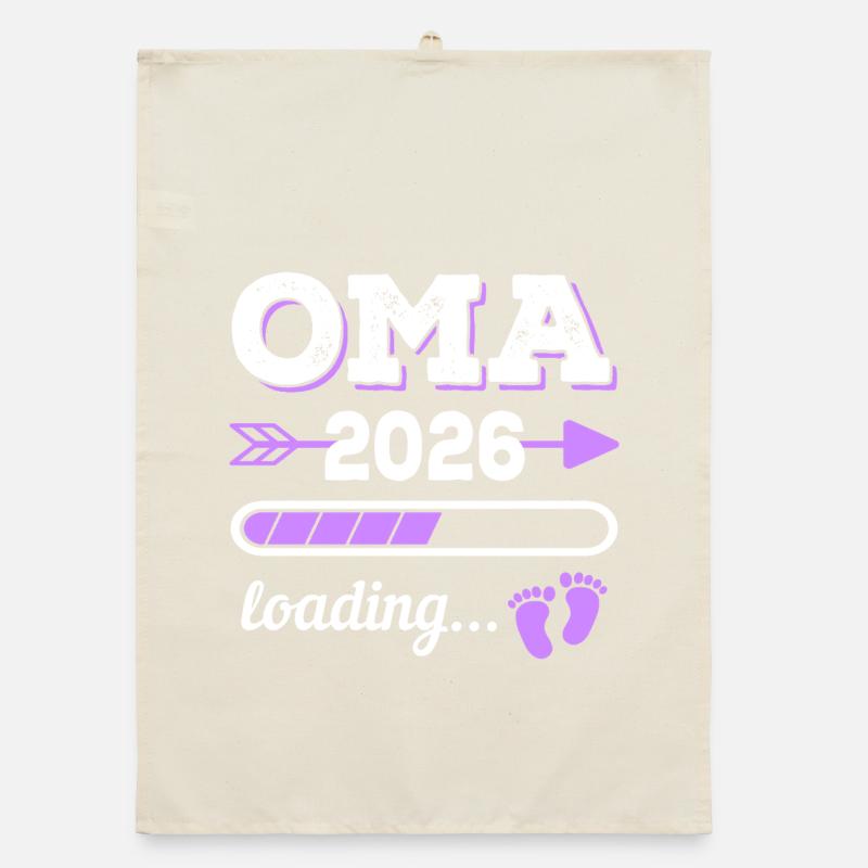 Grandma 2026 Loading Pregnancy Gift Idea Organic dish towel