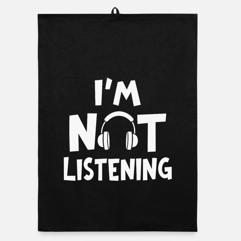 Je n’écoute pas de musique casque d’écoute Torchon bio