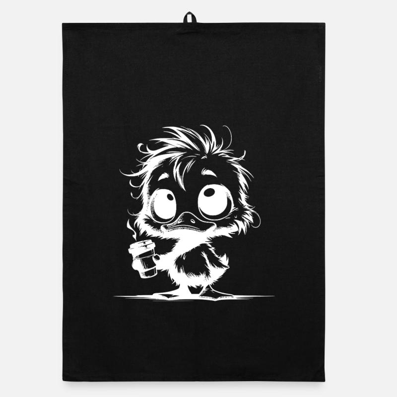 Duck in Survival Mode Caffeine Coma Mug Organic dish towel