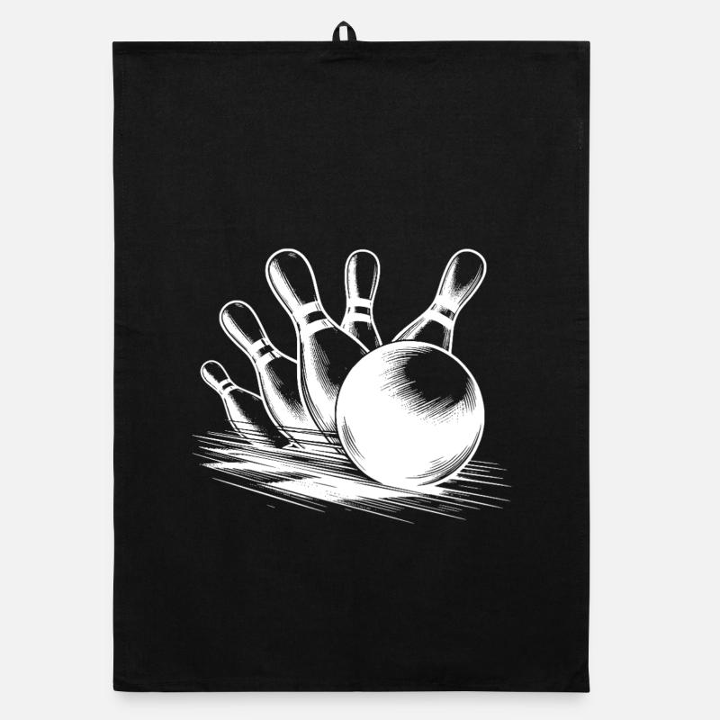 Magic Bowling Ball on Course for Victory Organic dish towel