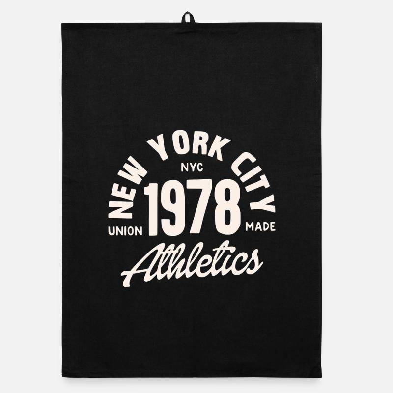 Athlétisme rétro NYC 1978 Torchon bio