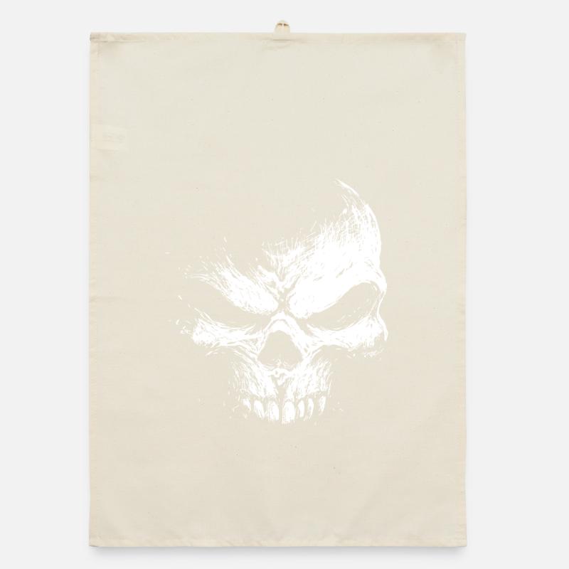 Evil Skull – Dark Grinning Beast Organic Geschirrtuch