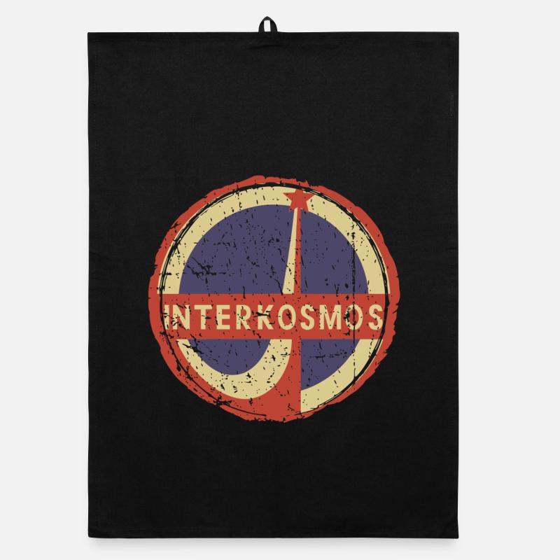 Interkosmos DDR Retro Circle Emblem Organic dish towel