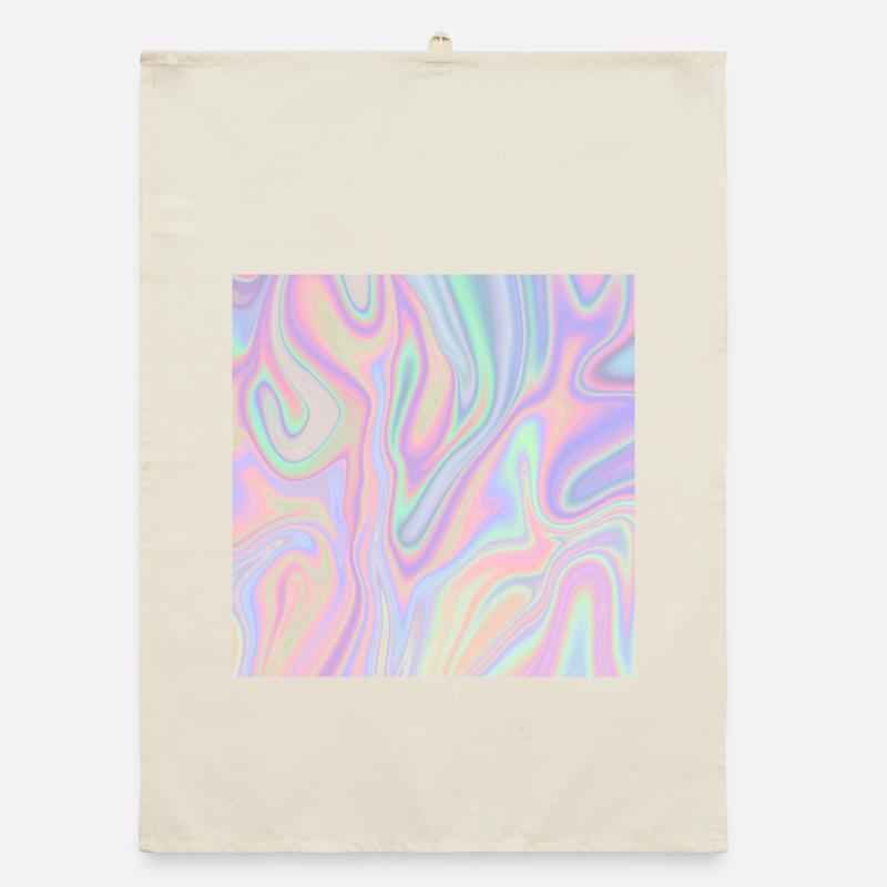 Iridescent Abstract Liquid Pastel Pattern Organic dish towel