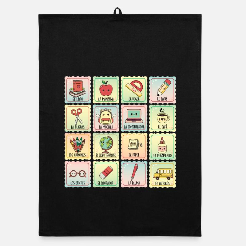 School Spanish Teacher Bilingual Organic dish towel