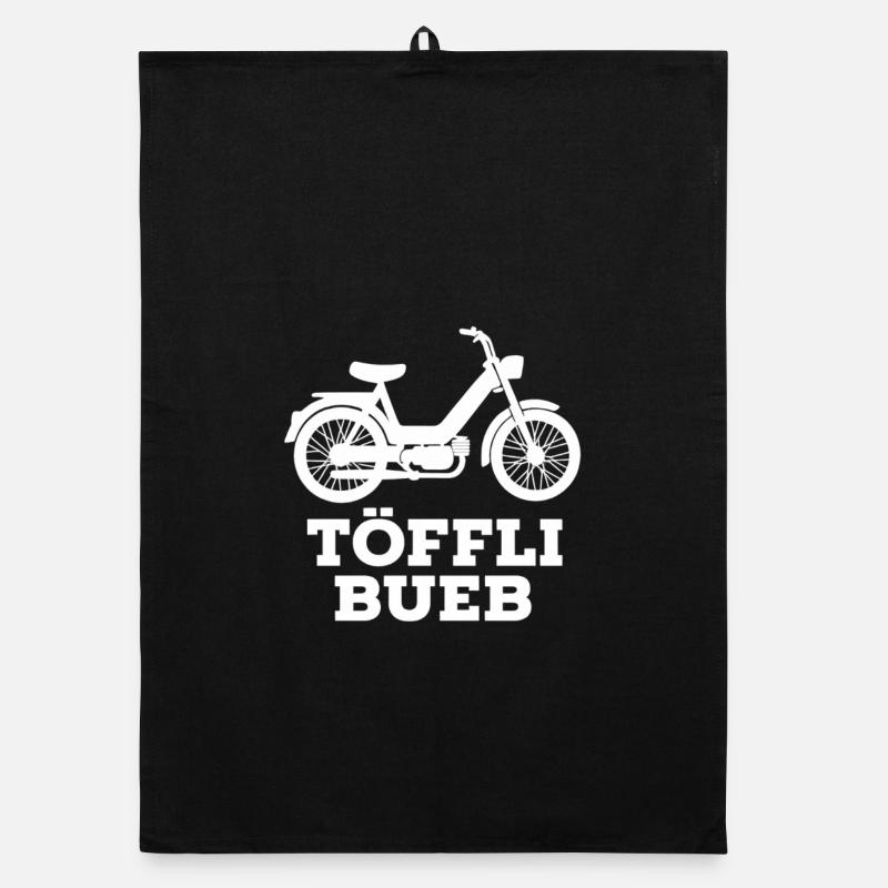 Töffli Bueb Retro Mofa Design Organic Geschirrtuch