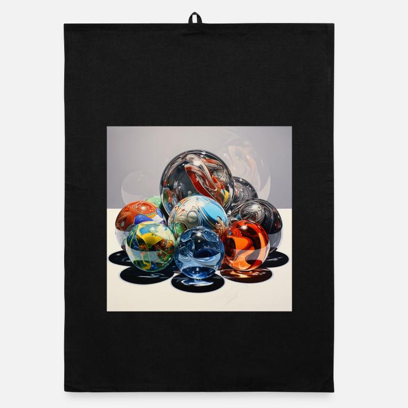 Jeu de couleurs Boules de verre Art de reflet Torchon bio