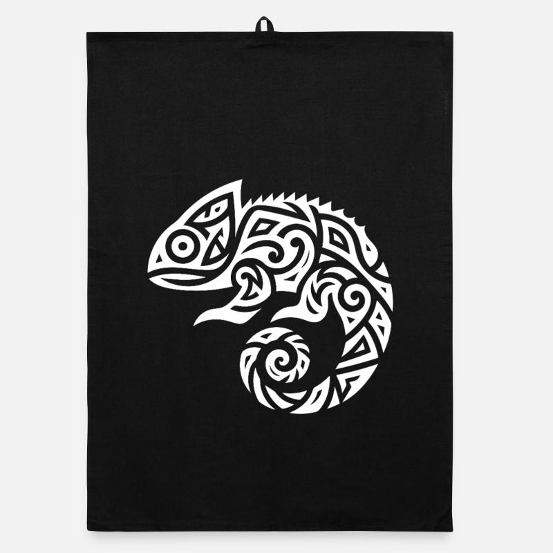 Chamäleon Tattoo Verkleidung Organic Geschirrtuch