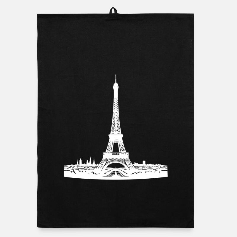 Französischer Blickfang Eiffelturm typisch Paris Organic Geschirrtuch