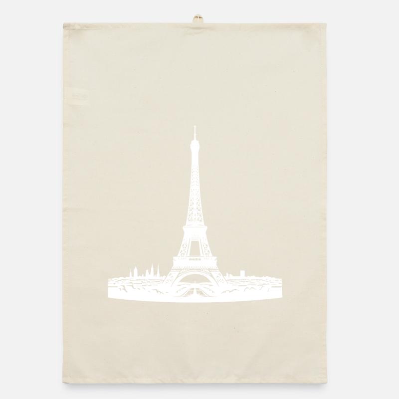 French eye-catcher Eiffel Tower typical Paris Organic dish towel