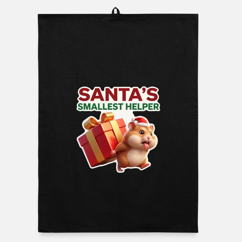 Le plus petit hamster aidant du Père Noël Torchon bio