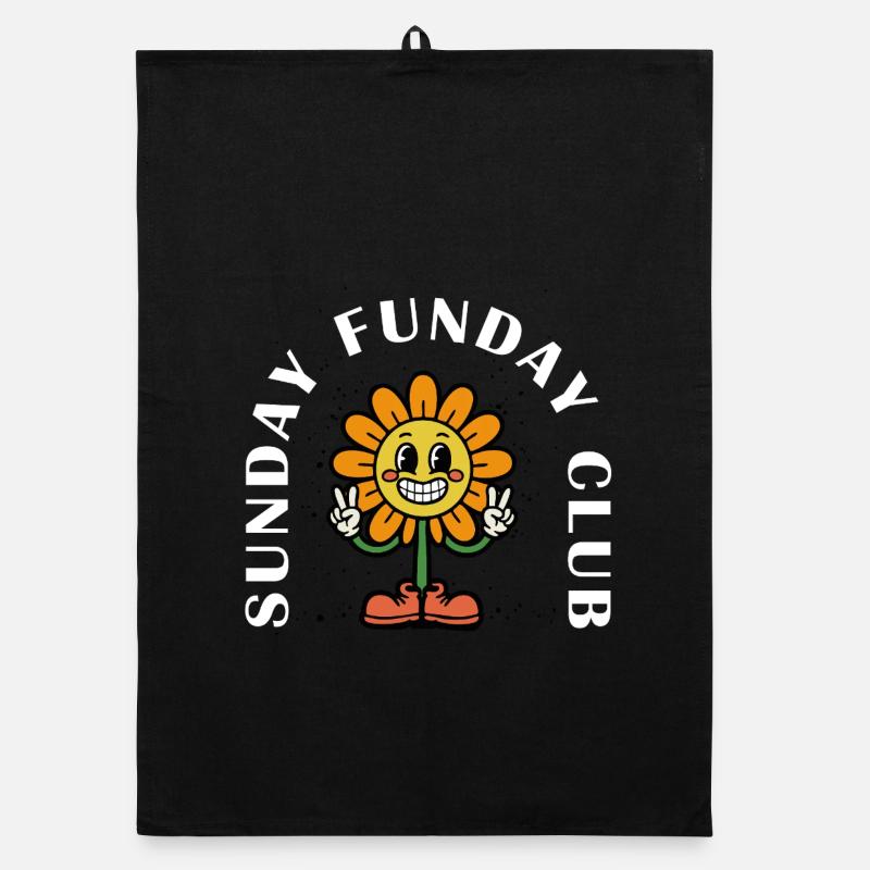 Sunday Funday Club – Retro Comic Organic Geschirrtuch