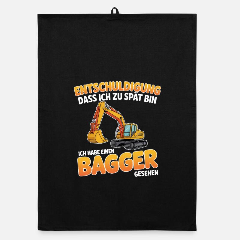 I Saw an Excavator - German Memes Organic dish towel