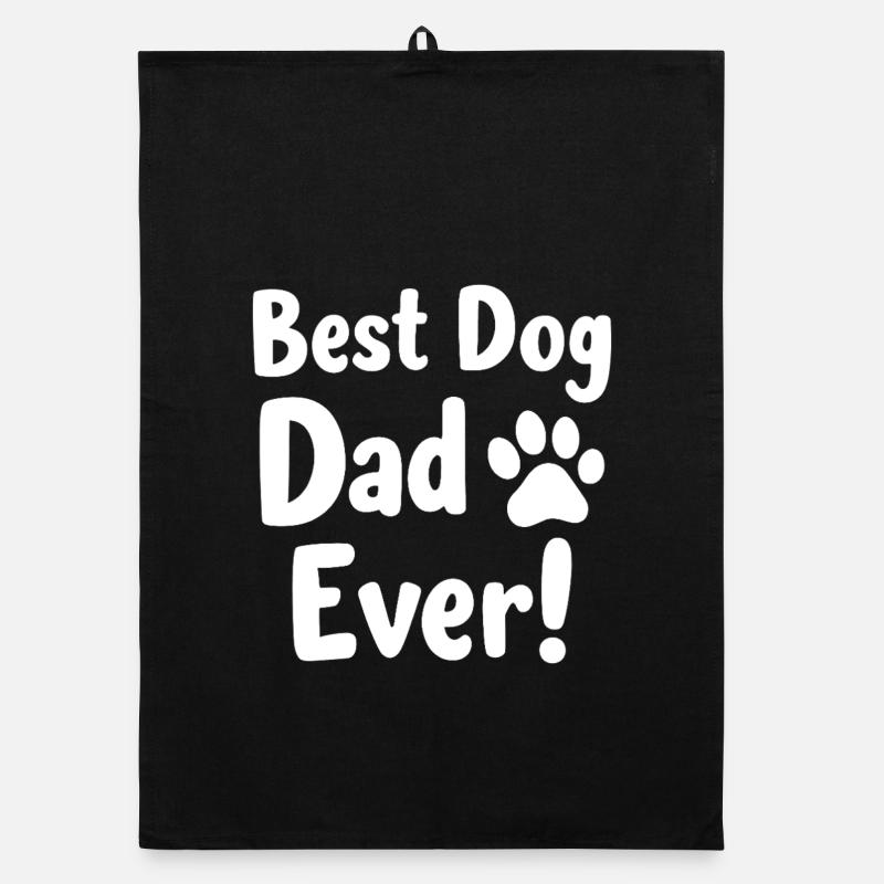Best Dog Dad Ever Bester Hunde Papa Organic Geschirrtuch