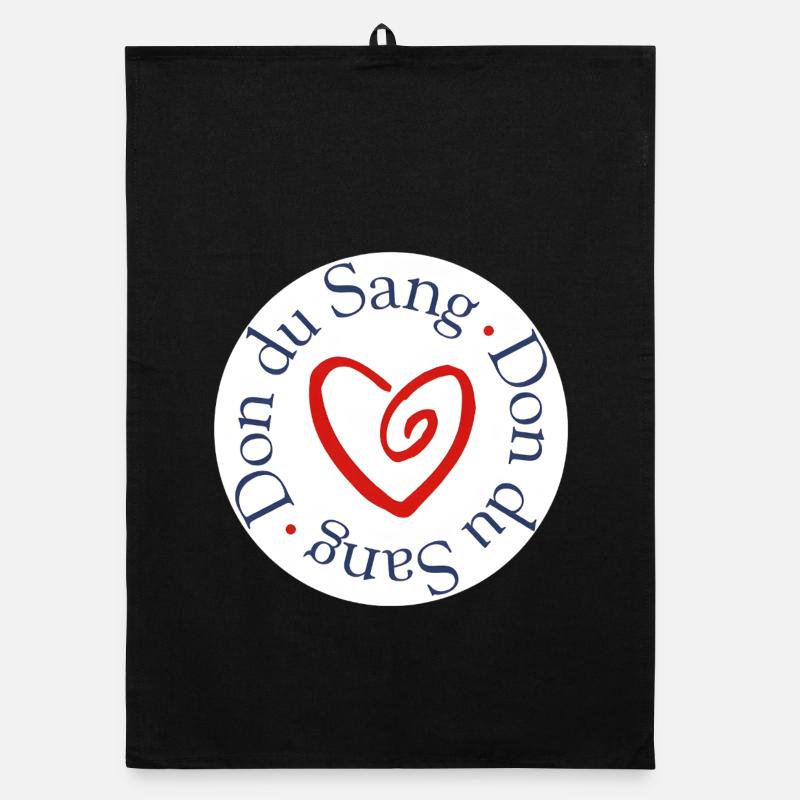 Don du Sang Coeur Solidaire Torchon bio