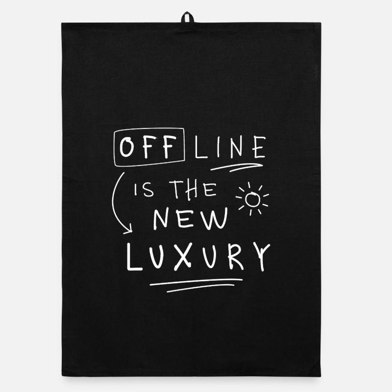 Offline is the new luxury Statement minimalist Organic dish towel