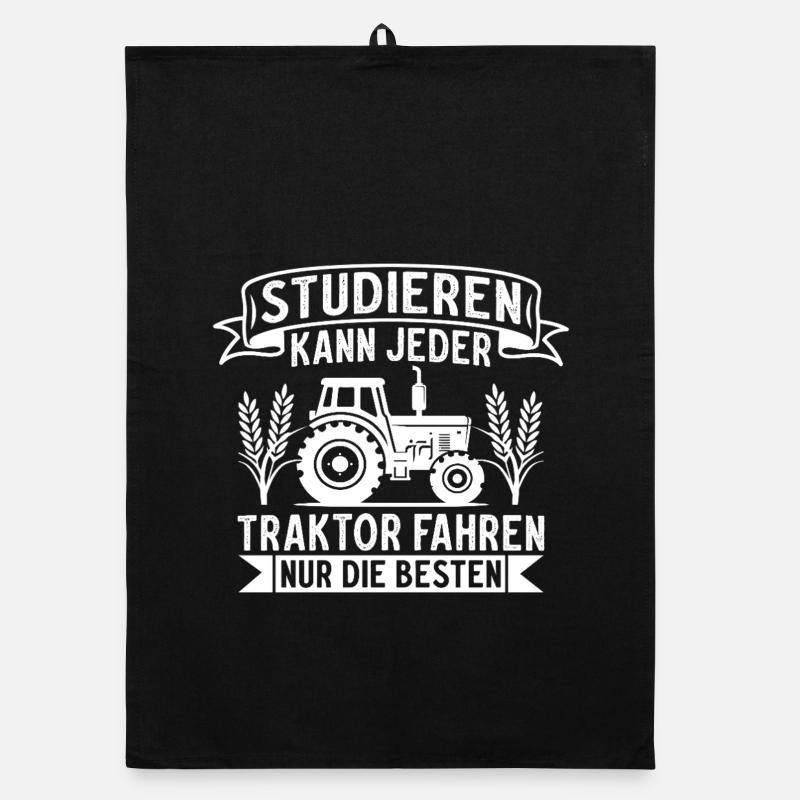 Anyone can study driving a tractor, only the best Organic dish towel