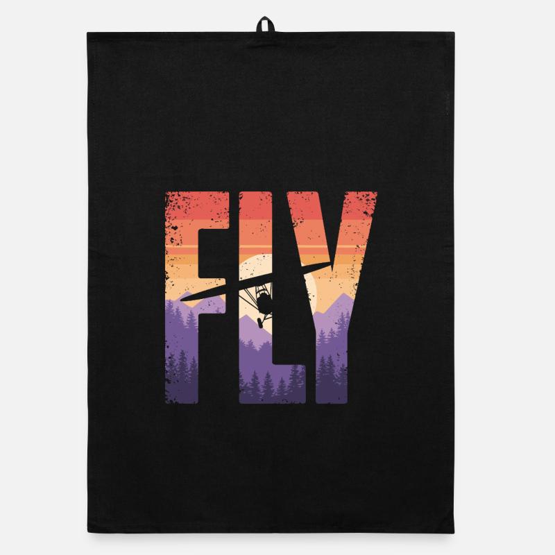 Flight into the sunset Organic dish towel