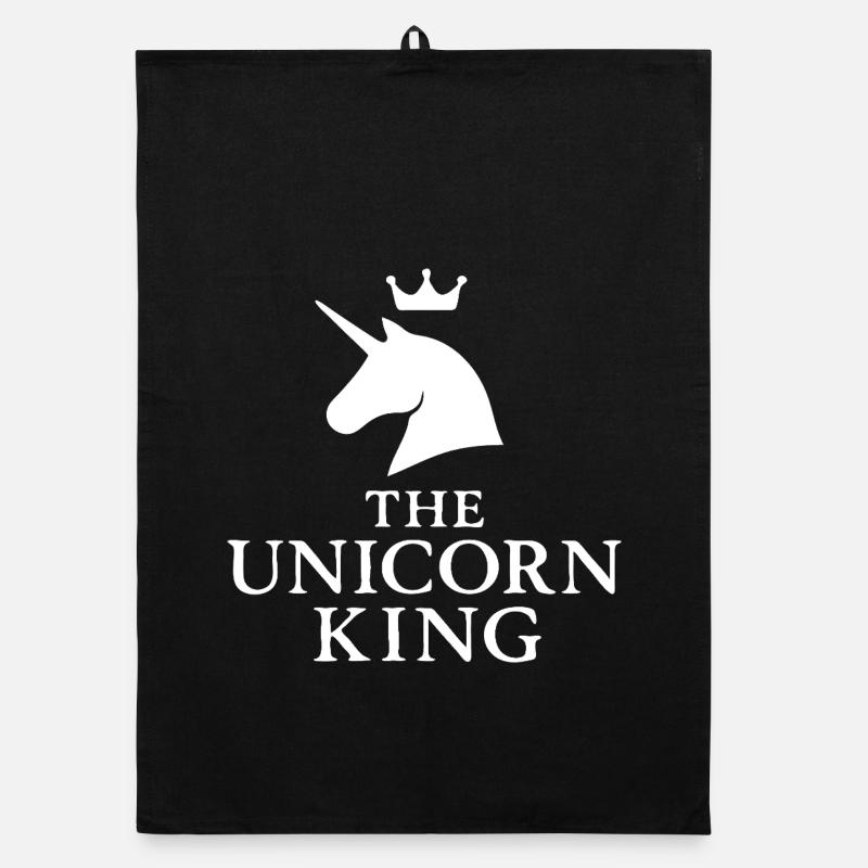 Das Einhornkönig-Logo mit Kronendesign Organic Geschirrtuch