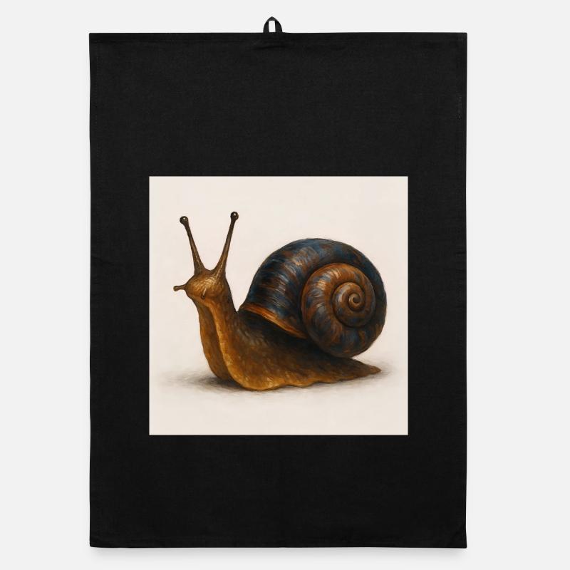Schnecke mit blauer Schimmerschale Organic Geschirrtuch