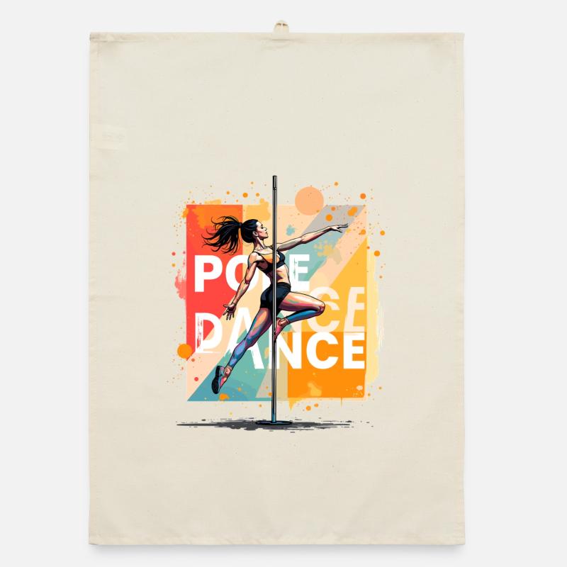 Pole Dance Poledancerin edel akrobatisch Geschenk Organic Geschirrtuch