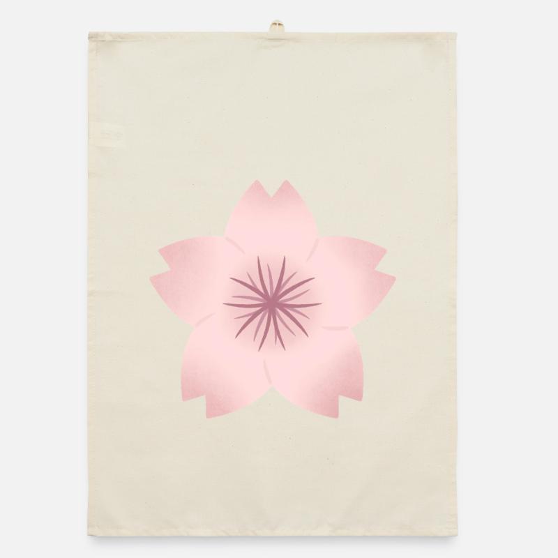 Blush Cherry Bloom Organic dish towel