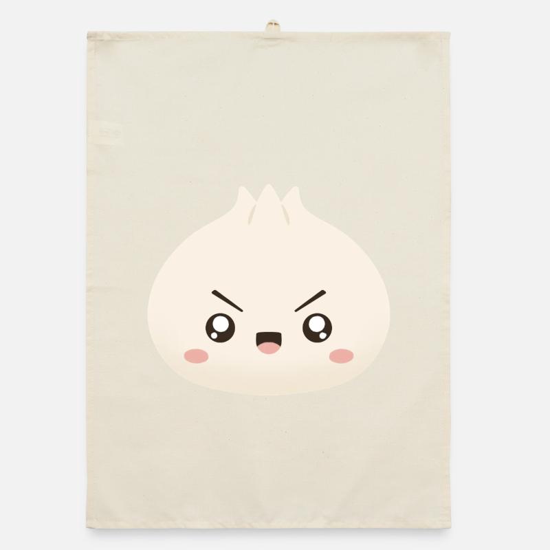 Grumpy Dumpling – süßes Maskottchen Organic Geschirrtuch