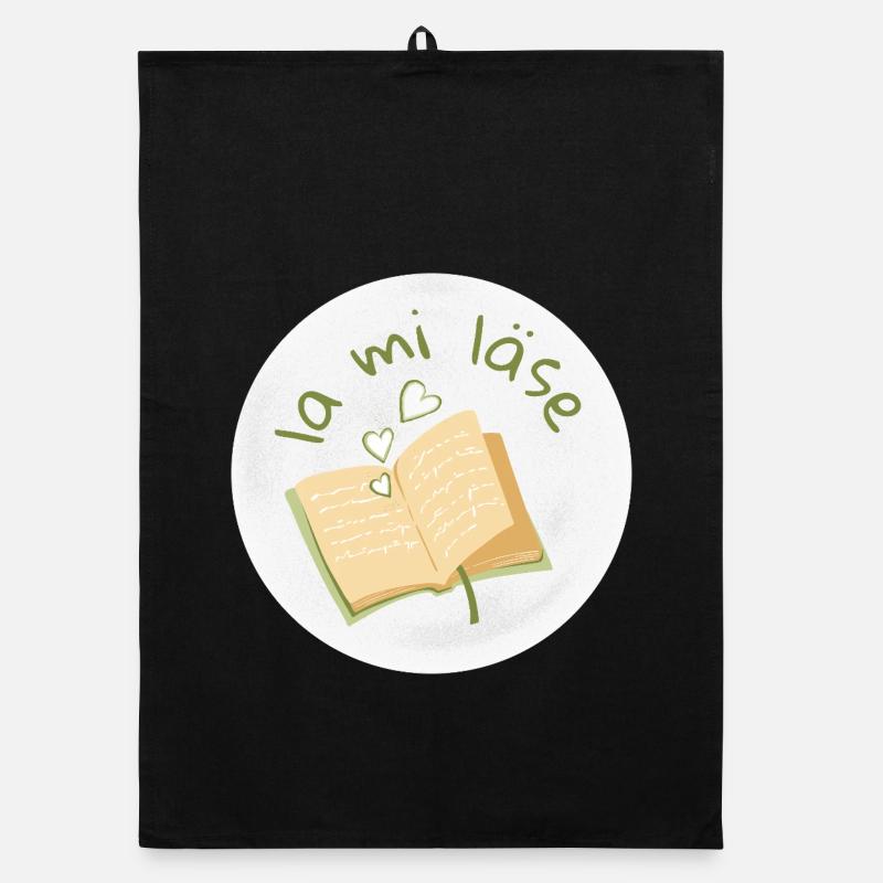 la mi läse - Organic Geschirrtuch - Schwarz