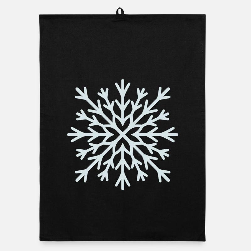 Frostiger Schneeflockenglanz Organic Geschirrtuch