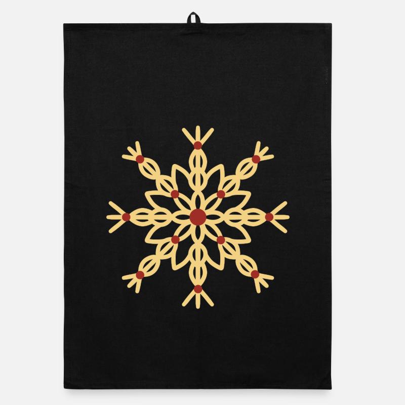 Strohstern-Ornament Organic Geschirrtuch