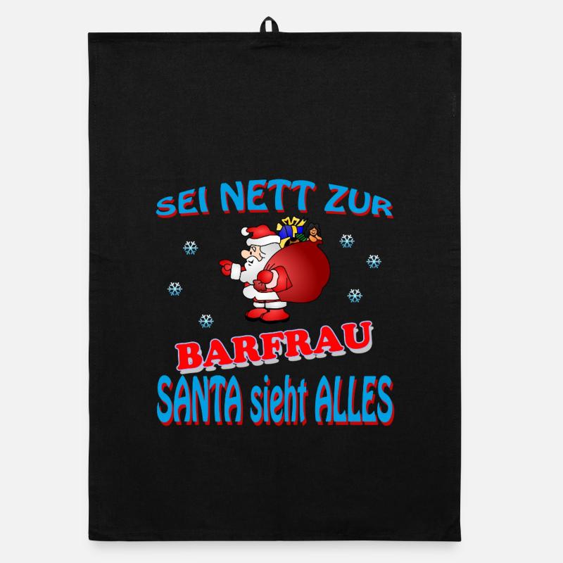 SANTA BARMAID Organic dish towel