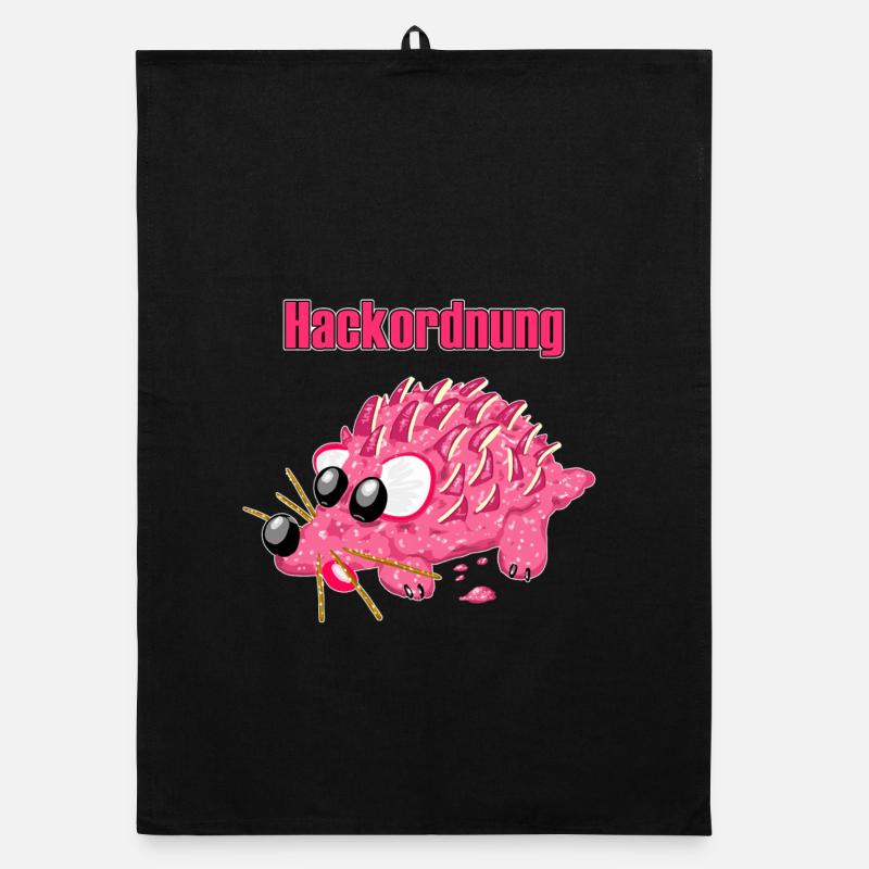 Mettigel Cartoon – Funny pecking order Organic dish towel