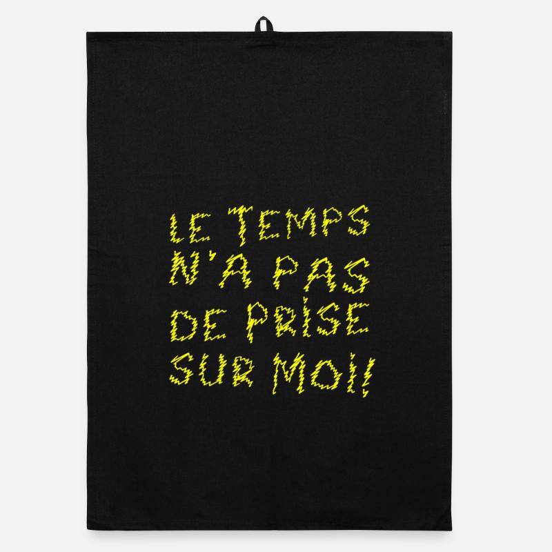 DIE ZEIT HÄLT MICH NICHT EIN! (Geburtstag) Organic Geschirrtuch