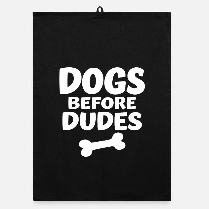 Déclaration d’amour des chiens avant les gars Torchon bio