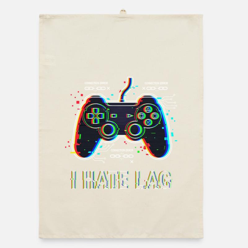 I Hate Lag Glitch Organic Geschirrtuch