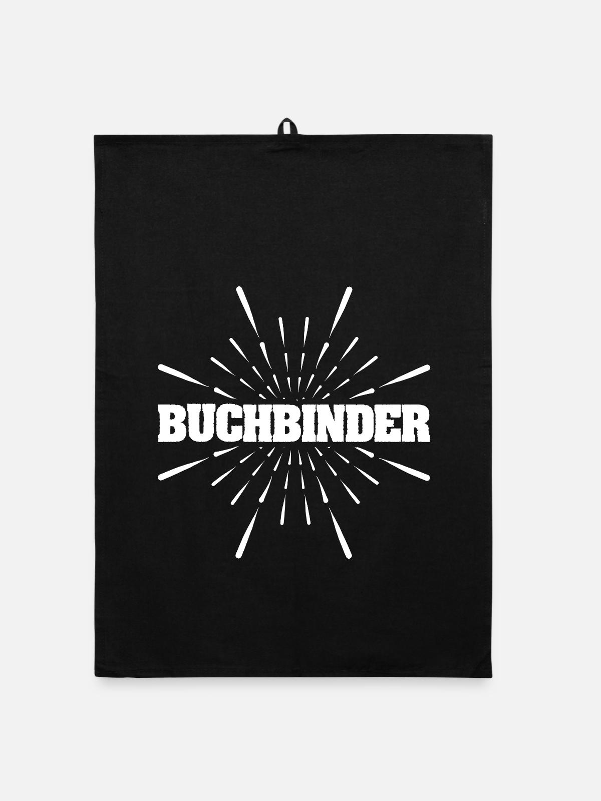Job Buchbinder - Organic Geschirrtuch - Schwarz - Vorne