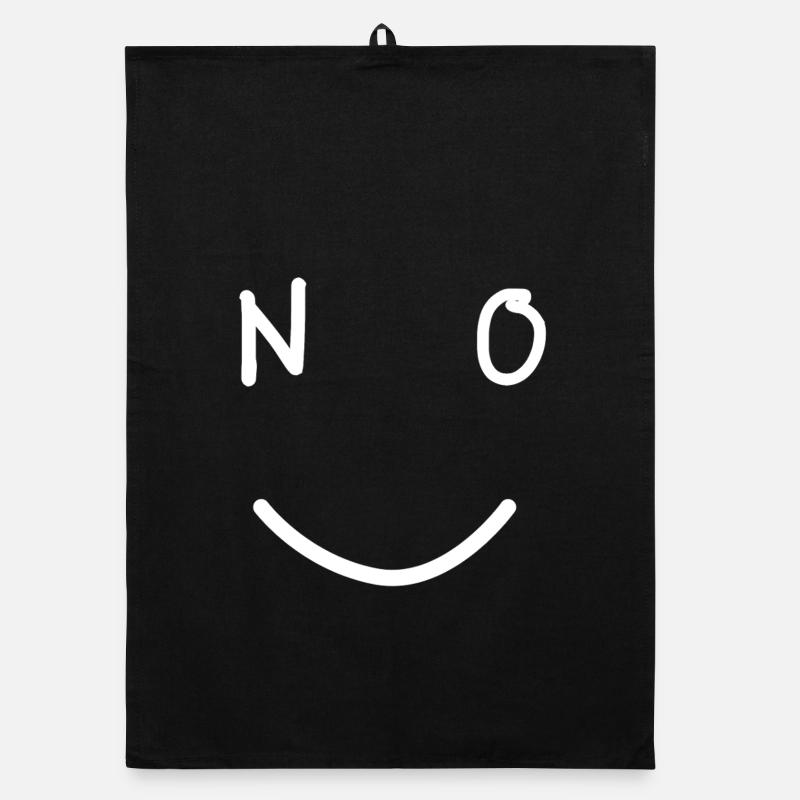 NON. Tendance à la déclaration de sourire minimal Torchon bio