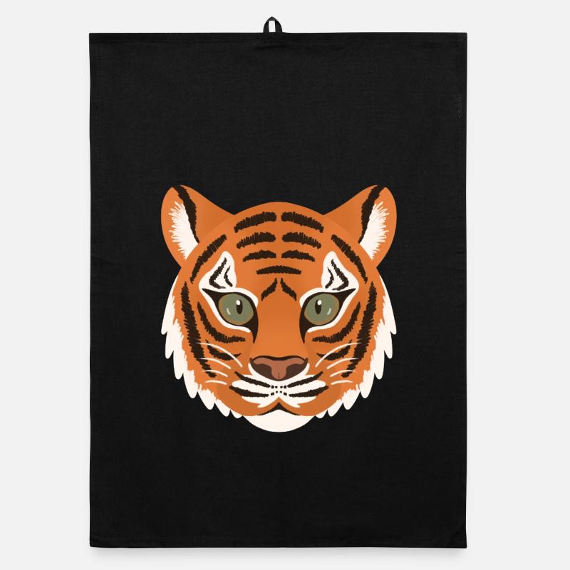 Tiger Head Graphic for Apparel Organic dish towel