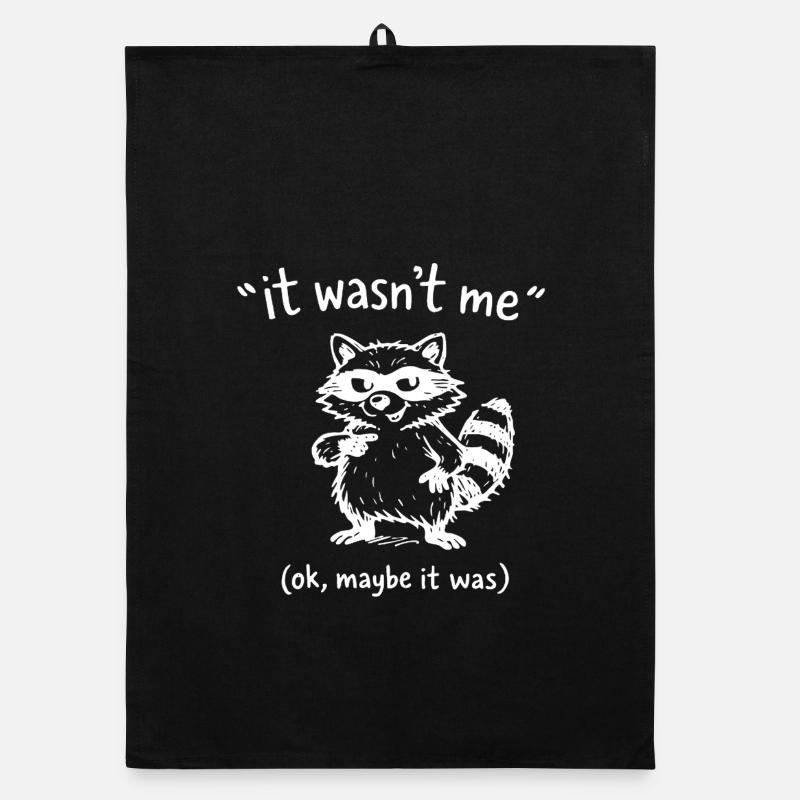 It Wasn’t Me Maybe It Was Waschbär Doodle Organic Geschirrtuch