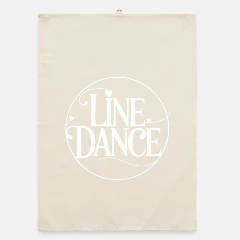 Line Dance Circle Logo Organic dish towel