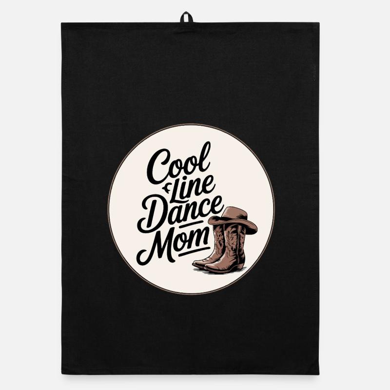 Cool Line Dance Mom Organic Geschirrtuch
