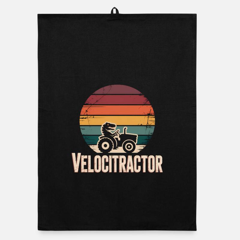 Velocitractor - Funny T-Shirt Organic dish towel