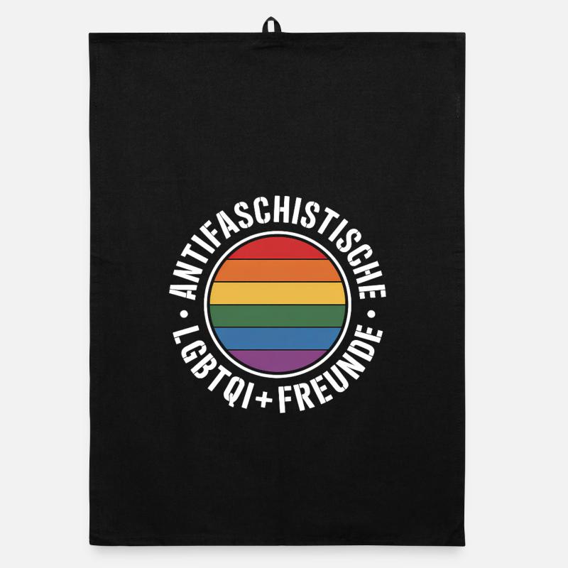 Antifascist Queer Friends - Against the Right Organic dish towel