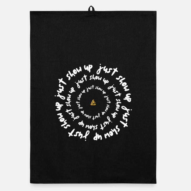 Just Show Up — Discipline Mindset Design Organic dish towel