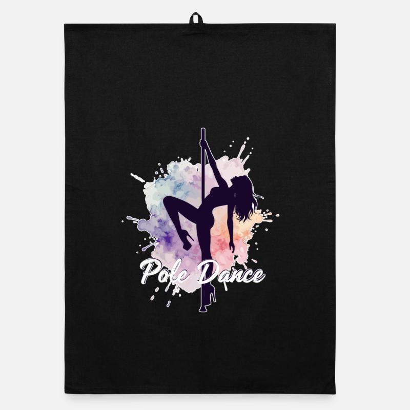 Pole Dance Poledancerinnen Aquarell stark Geschenk Organic Geschirrtuch