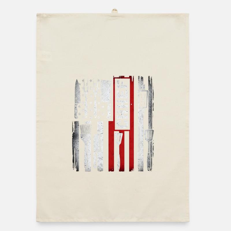 Chef du drapeau américain Torchon bio