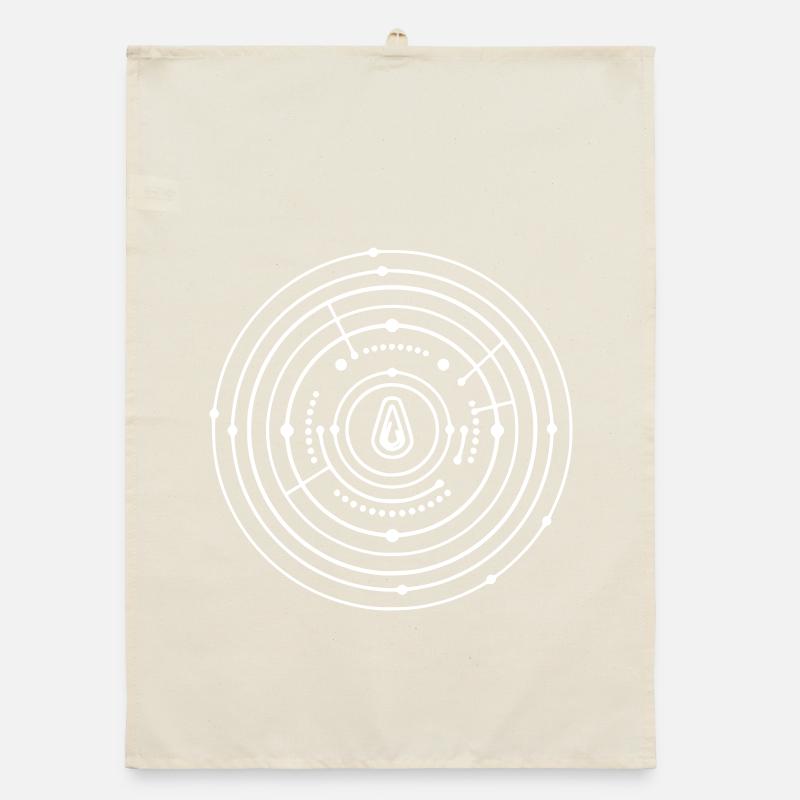 Crop Circle Planet System Abstract Vector Organic dish towel