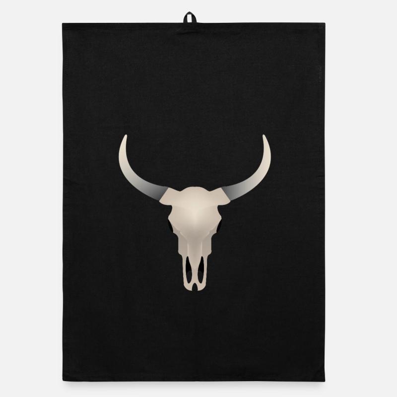 Buffalo Skull Organic dish towel